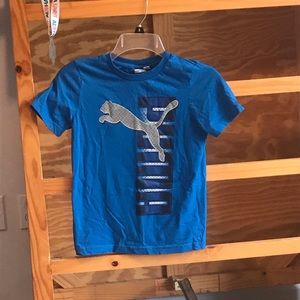 Boys Blue Puma T-Shirt